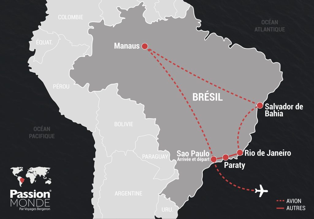 Brésil map